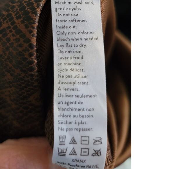 Spanx Faux Leather Snakeskin Leggings 20265R Brown Snakeskin Medium - Picture 7 of 10